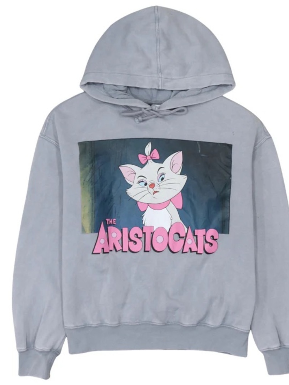 Divided Disney Light Gray Hoodie with Pink Aristocats Vintage